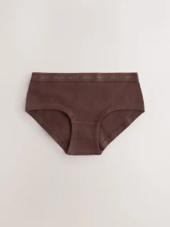 Brown Hipster Briefs 5 Pack (5-16yrs)