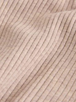 Brown Ribbed Hooded Cardigan and Leggings Set (3mths-7yrs)