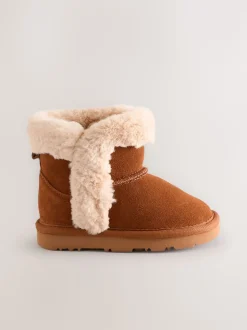 Brown Tall Suede Pull On Boots