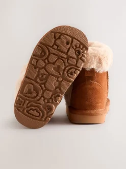 Brown Tall Suede Pull On Boots