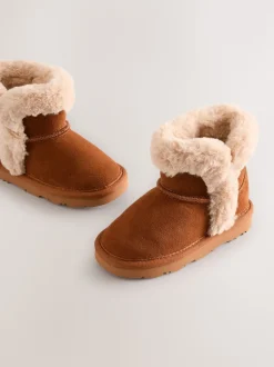 Brown Tall Suede Pull On Boots