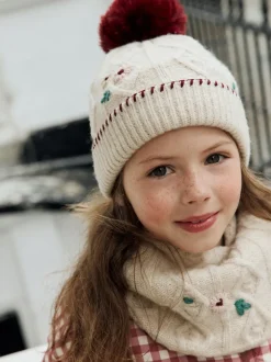 Burgundy Red Beanie And Snoods Set (1-16yrs) (1-16yrs)