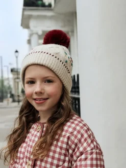 Burgundy Red Beanie And Snoods Set (1-16yrs) (1-16yrs)
