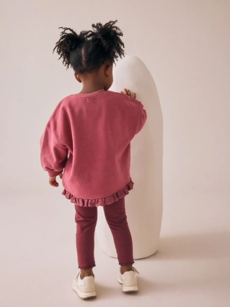 Burgundy Red Fairy Frill Hem Sweatshirt & Leggings Set (3mths-7yrs)