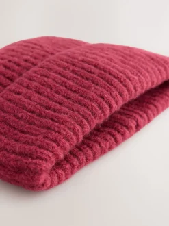 Burgundy Red Fluffy Beanie (1-16yrs)