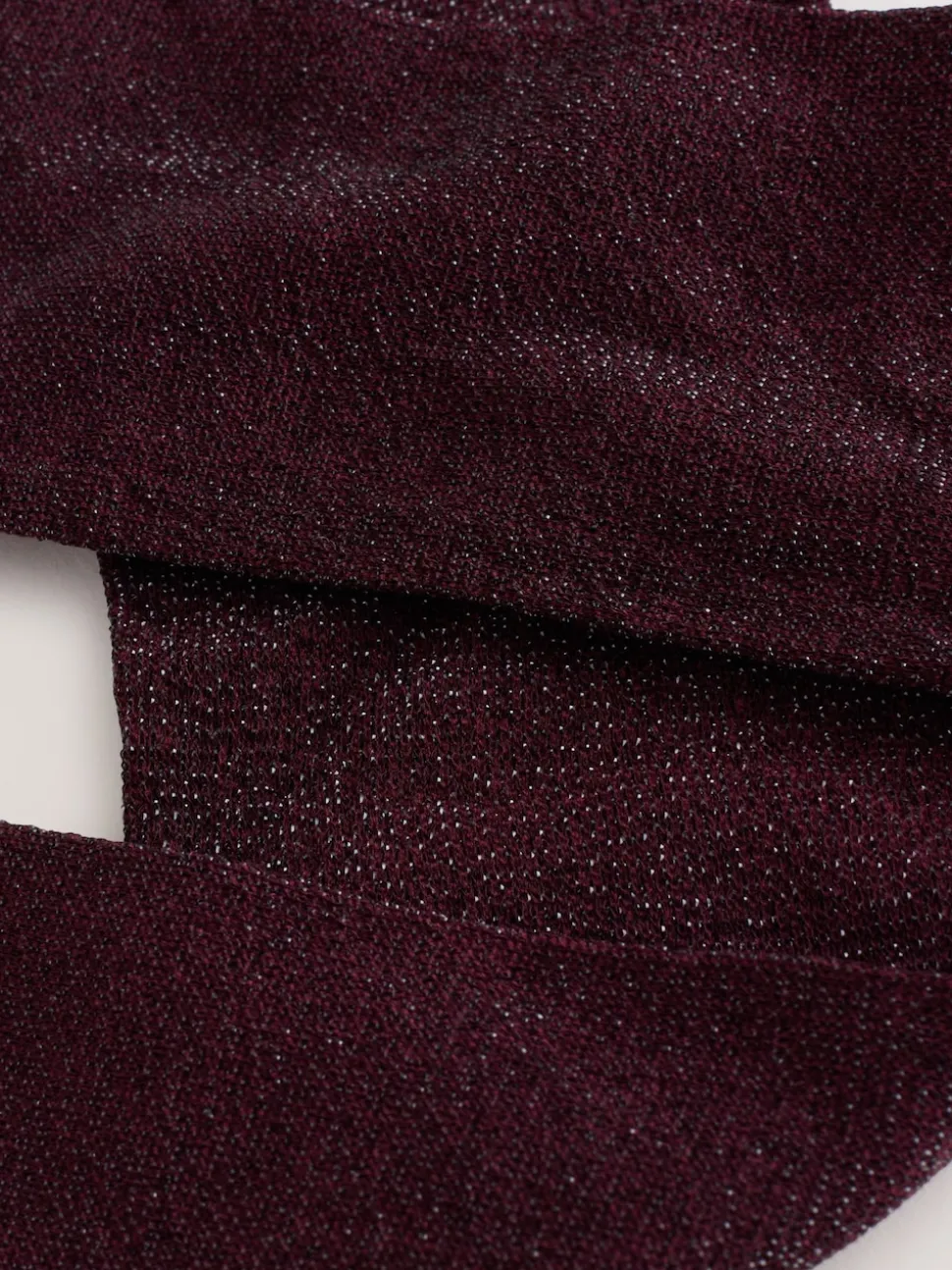 Burgundy Red Sparkle Tights