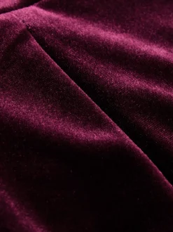 Burgundy Red Velour Waistcoat and Shorts Set (3-16yrs)
