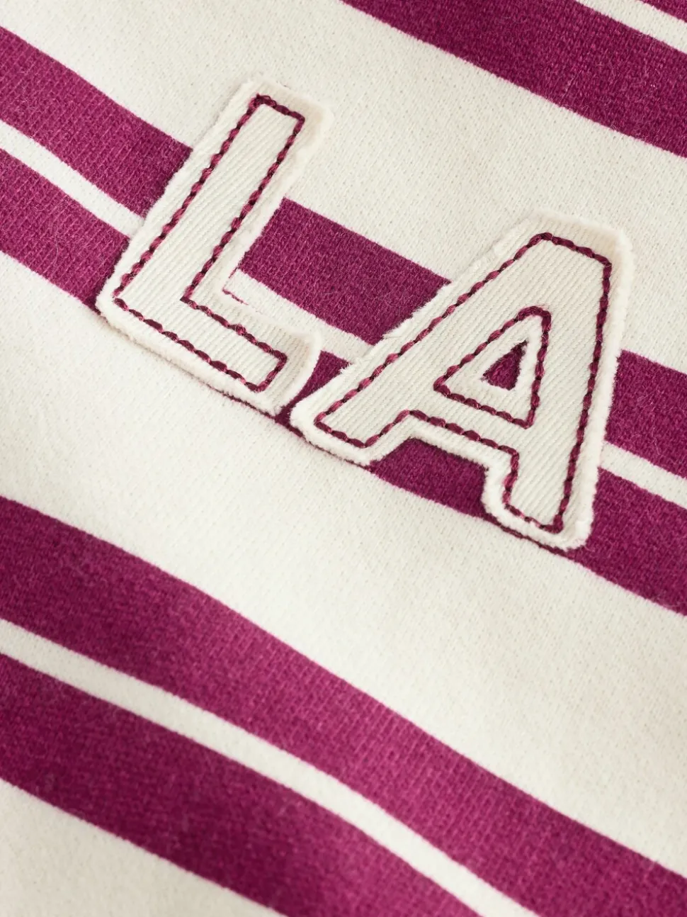 Burgundy Red/White Stripe Zip Through Hoodie (3-16yrs)