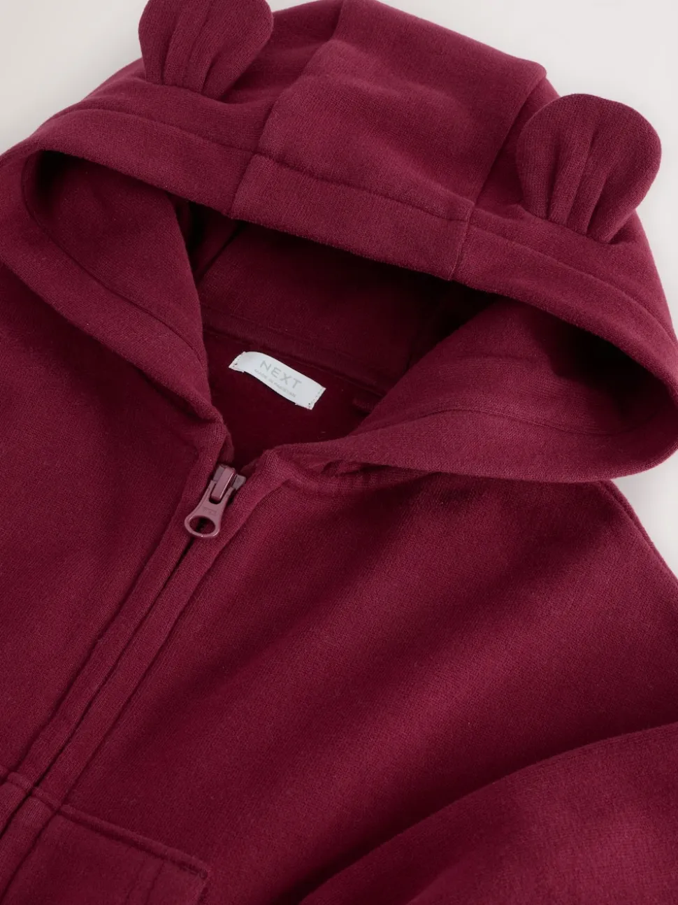 Burgundy Red Zip Through Hoodie (3mths-7yrs)