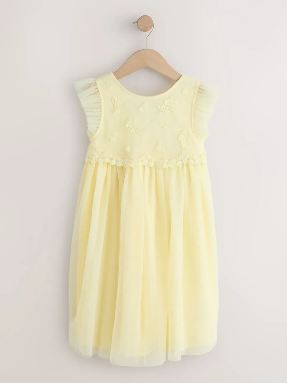 Buttermilk Yellow Mesh Flower Girl Dress (3-16yrs)