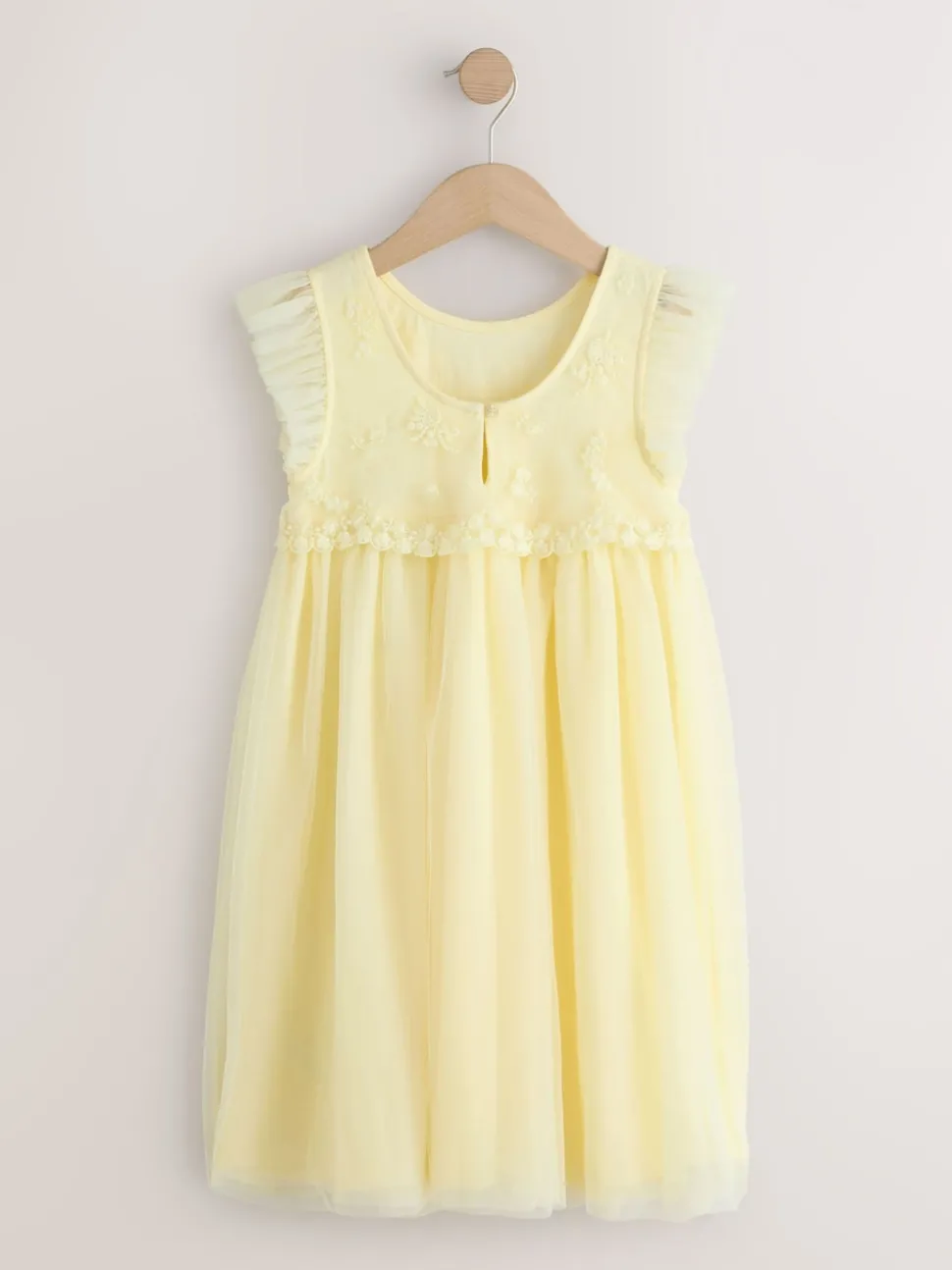 Buttermilk Yellow Mesh Flower Girl Dress (3-16yrs)