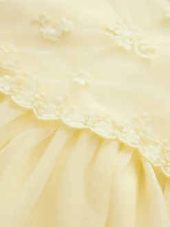 Buttermilk Yellow Mesh Flower Girl Dress (3-16yrs)