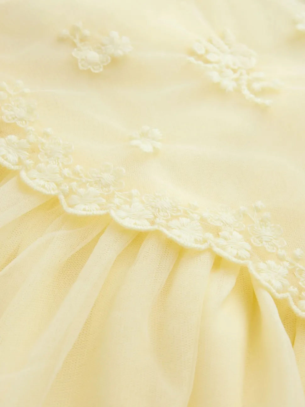 Buttermilk Yellow Mesh Flower Girl Dress (3-16yrs)