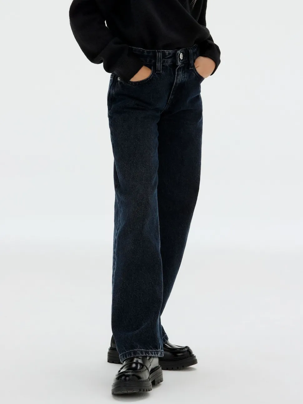 Calvin Klein Black Barrel Salt & Pepper Grey Jeans