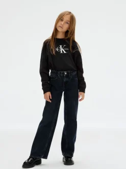 Calvin Klein Black Barrel Salt & Pepper Grey Jeans