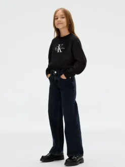 Calvin Klein Black Barrel Salt & Pepper Grey Jeans