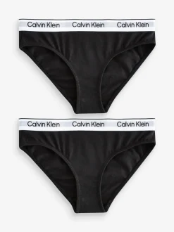 Calvin Klein Black Modern Cotton Bikini Briefs 2 Pack