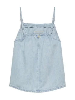 Calvin Klein Blue Denim Strap Top