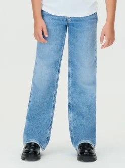 Calvin Klein Blue High Rise Wide Leg Jeans