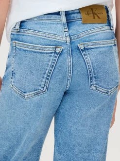 Calvin Klein Blue High Rise Wide Leg Jeans