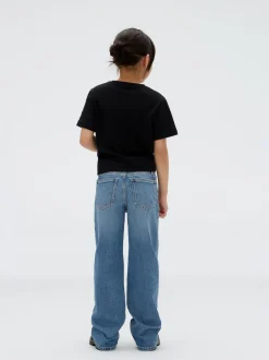 Calvin Klein Blue High Rise Wide Leg Jeans