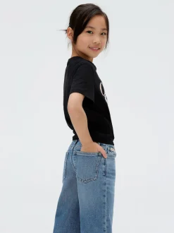 Calvin Klein Blue High Rise Wide Leg Jeans