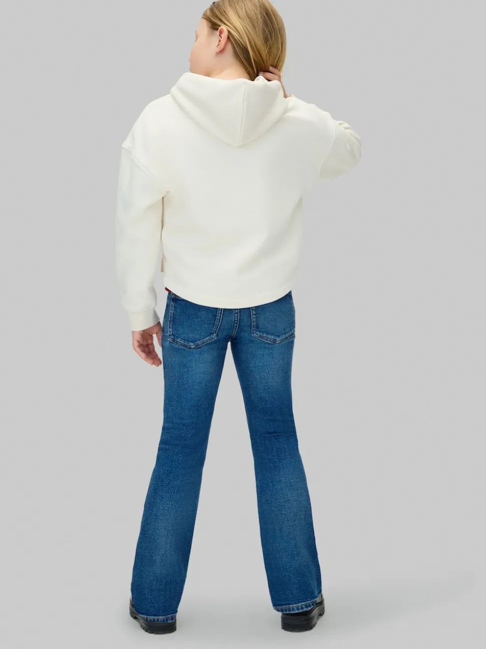 Calvin Klein Blue Mid Rise Flared Jeans
