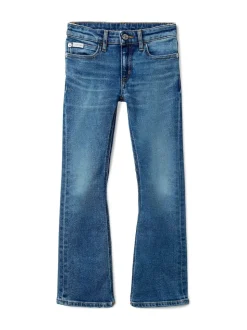 Calvin Klein Blue Mid Rise Flared Jeans