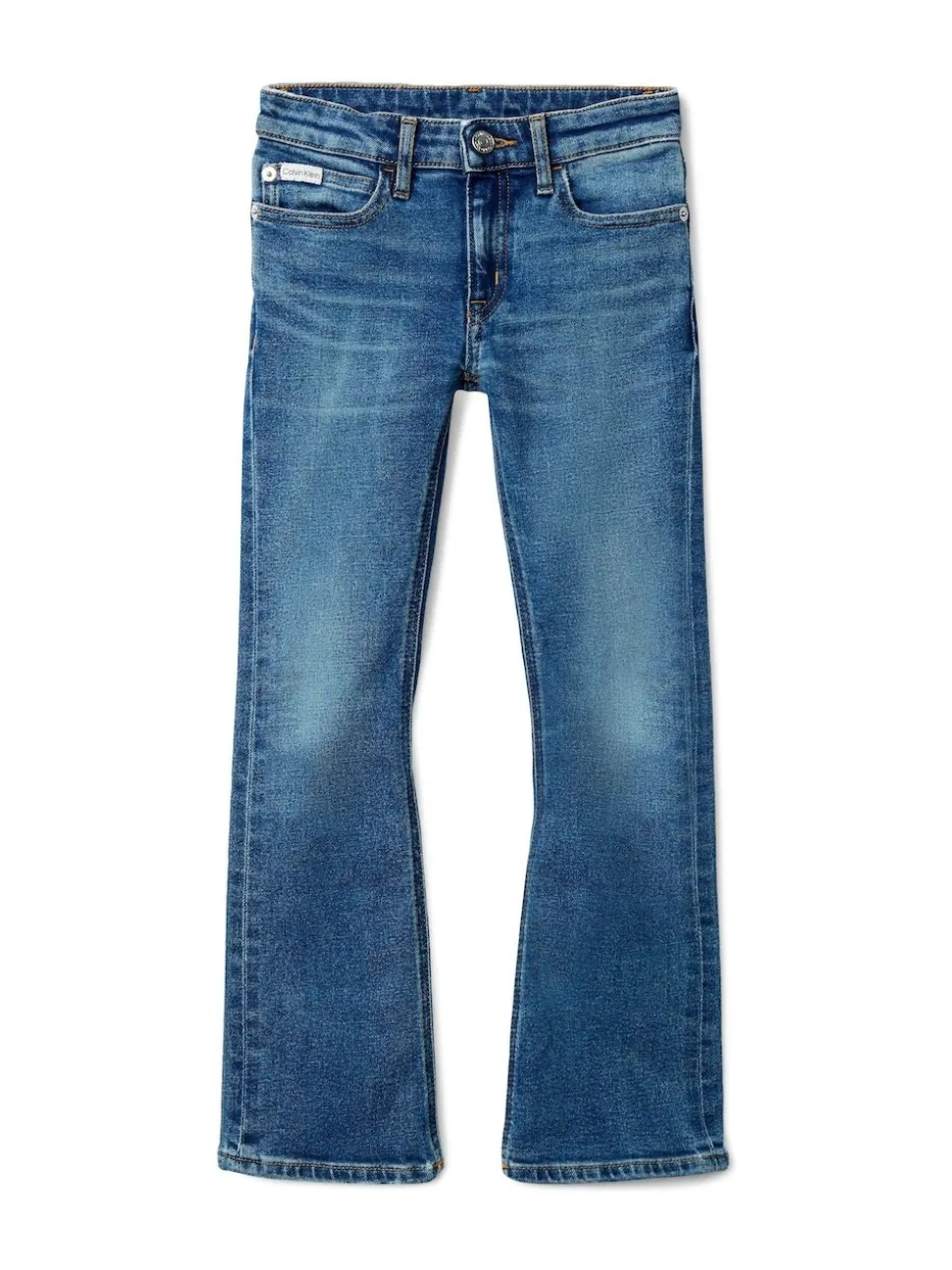 Calvin Klein Blue Mid Rise Flared Jeans