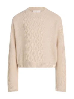 Calvin Klein Cream Cable Jumper