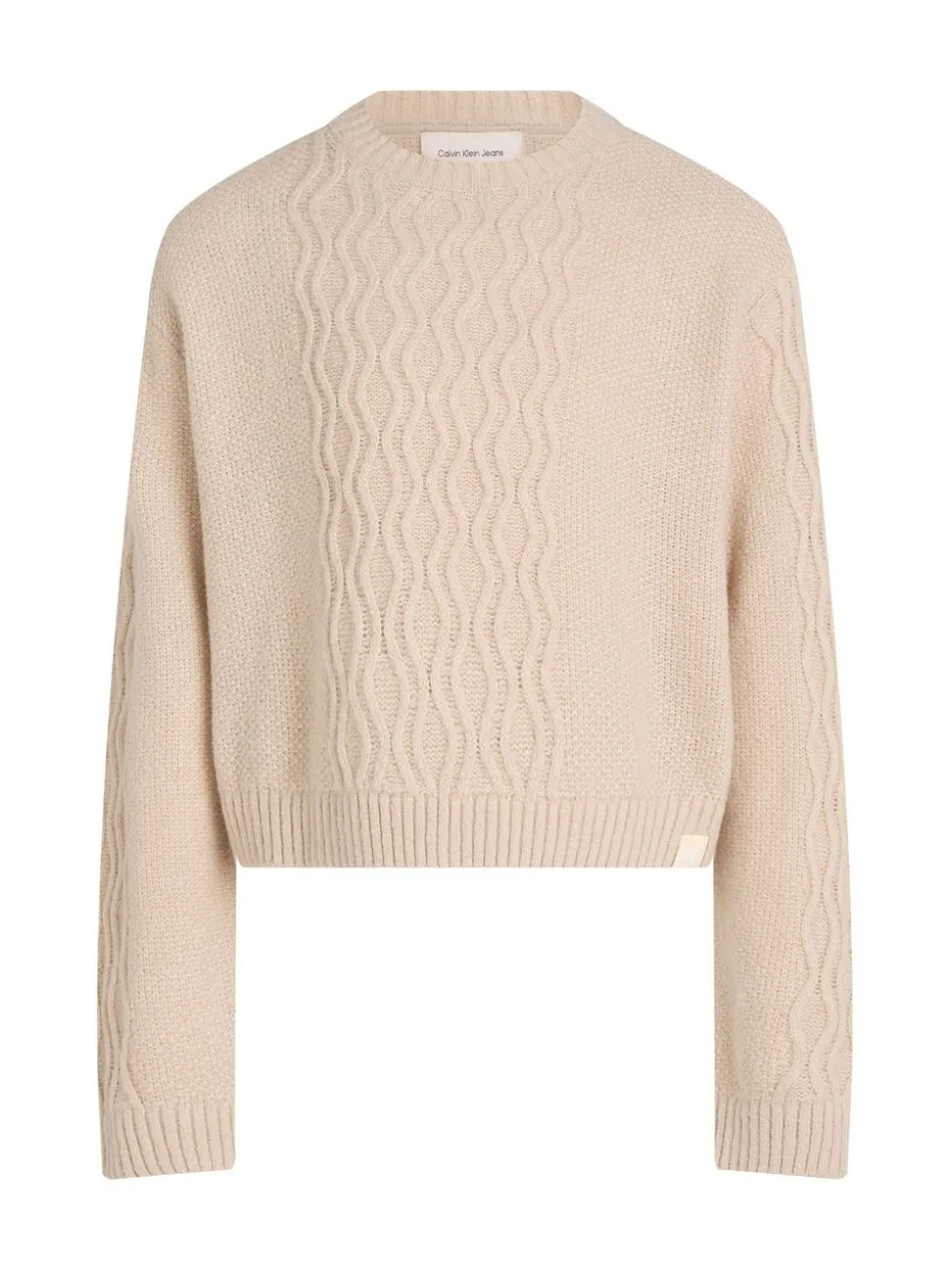 Calvin Klein Cream Cable Jumper