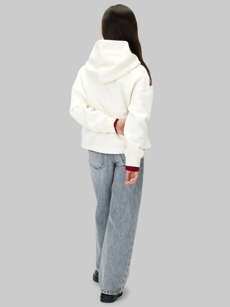 Calvin Klein Cream Fleece Logo Hoodie
