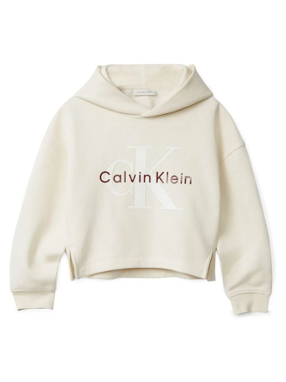 Calvin Klein Cream Fleece Logo Hoodie