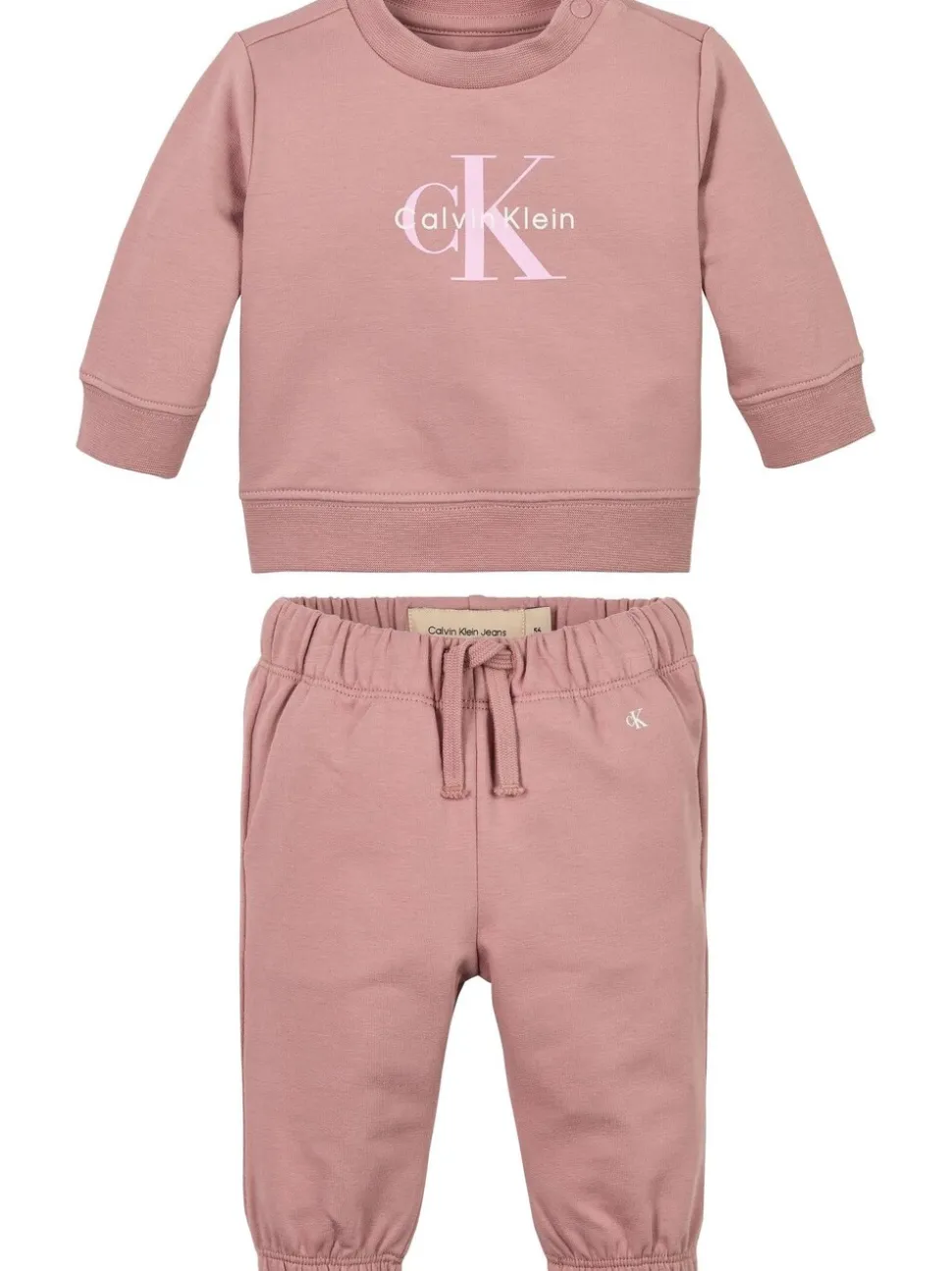 Calvin Klein Jeans Pink Monogram Crew Neck Sweatshirt Set