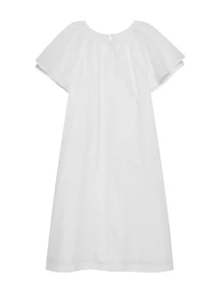 Calvin Klein White Crisp Poplin Short Sleeve 100% Cotton Dress