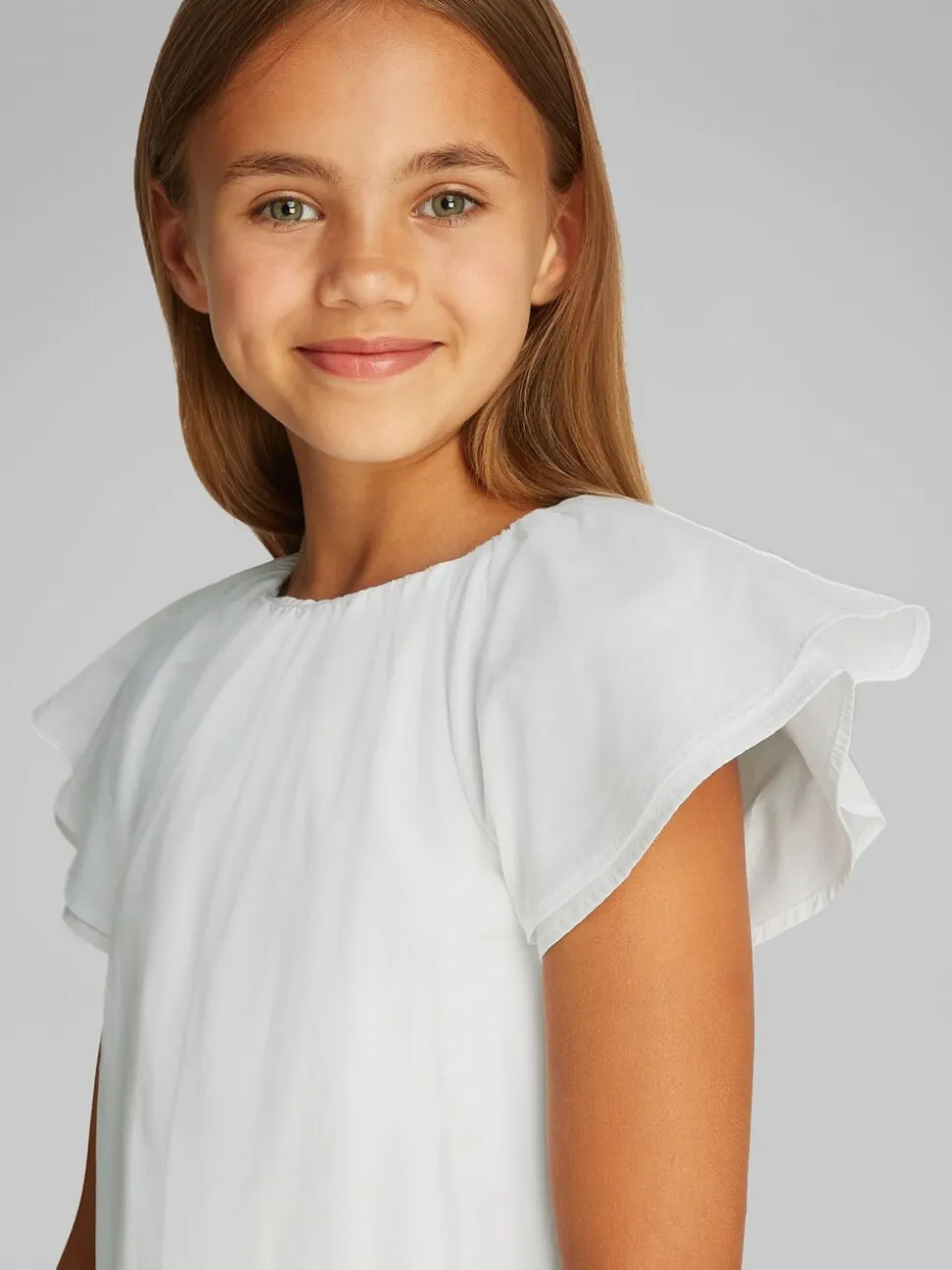 Calvin Klein White Crisp Poplin Short Sleeve 100% Cotton Dress