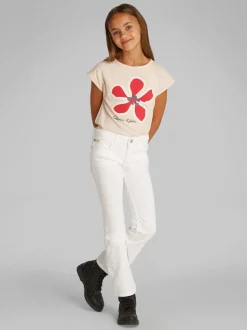 Calvin Klein White Flared Bootcut Jeans