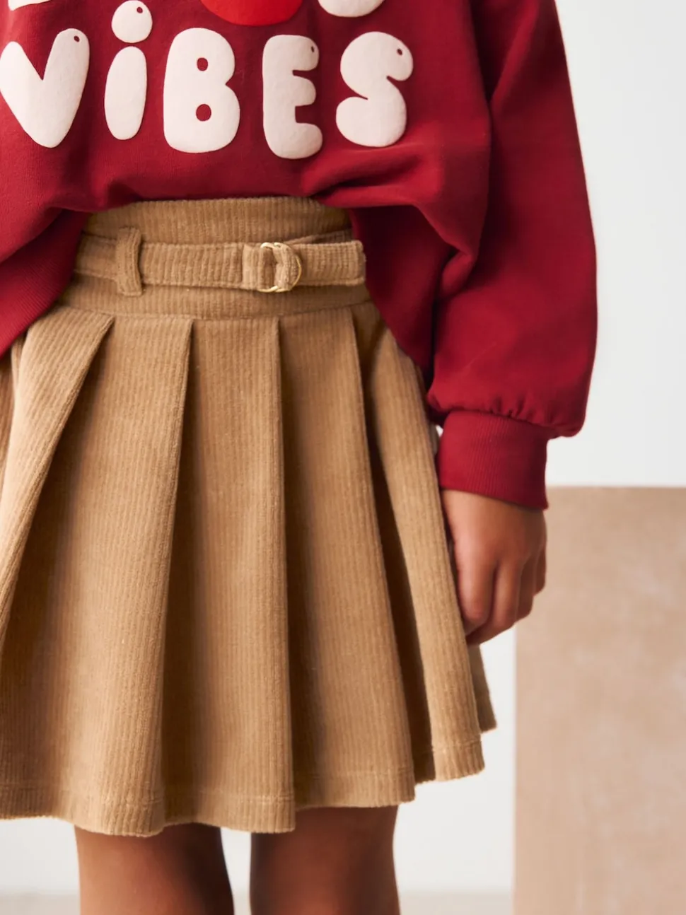 Camel Brown Cord Skirt (3-16yrs)