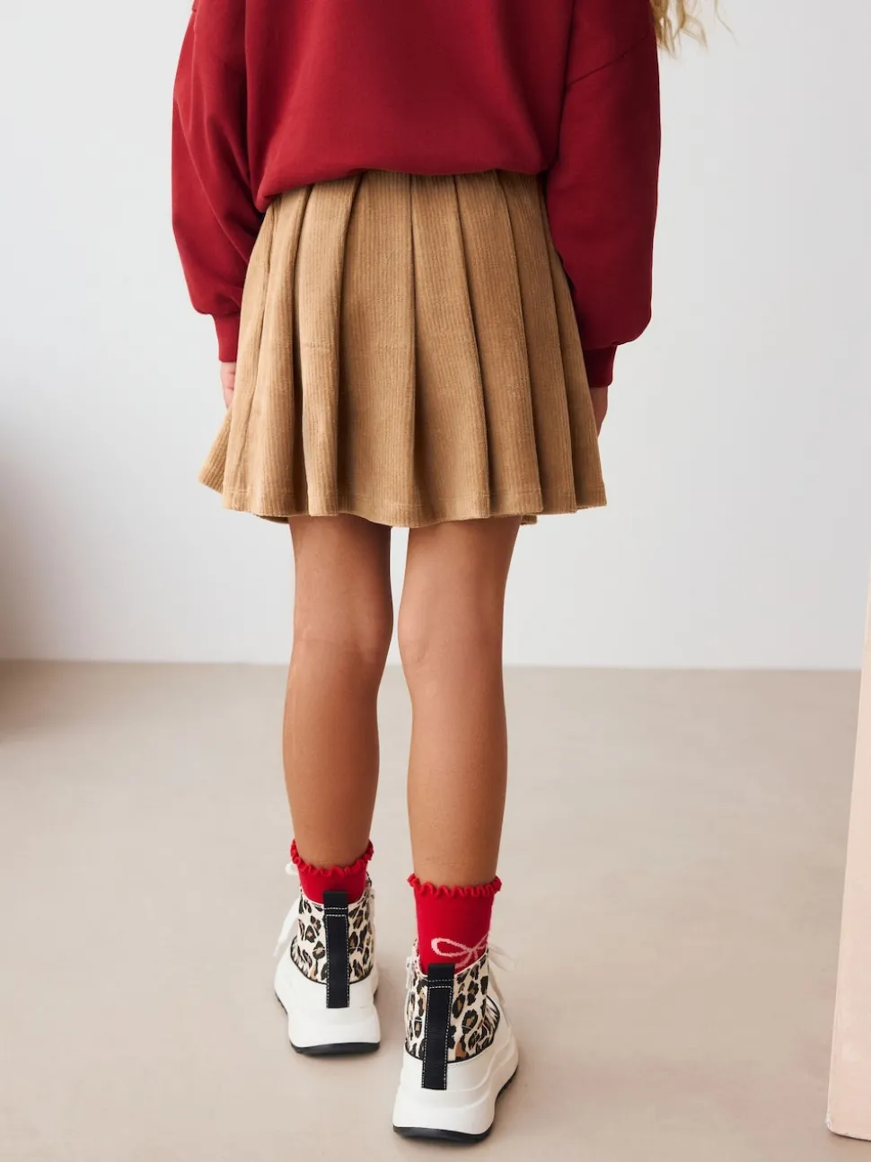 Camel Brown Cord Skirt (3-16yrs)
