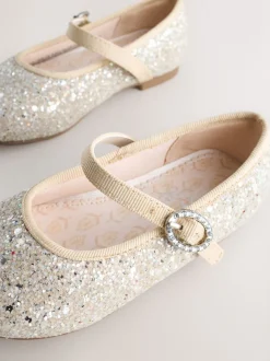 Champagne Gold Standard Fit (F) Flower Girl Occasion Mary Jane Shoes