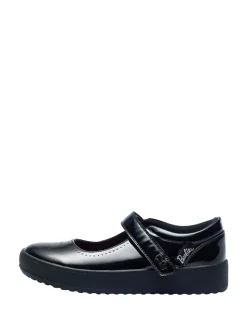 Character Black Barbie School Shoes
