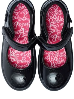 Character Black Barbie School Shoes