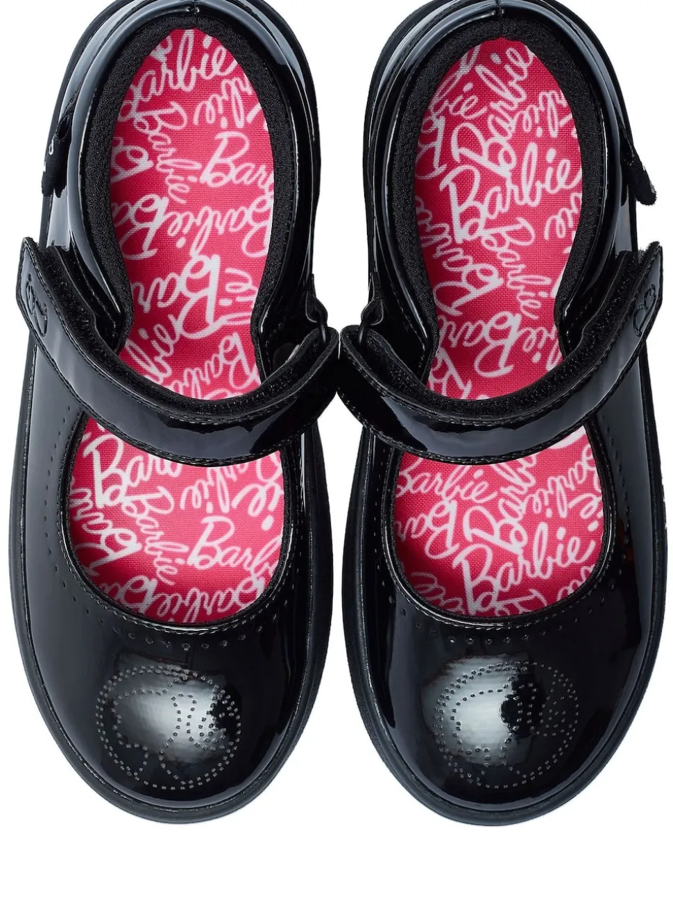 Character Black Barbie School Shoes