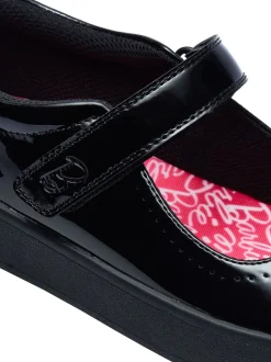Character Black Barbie School Shoes