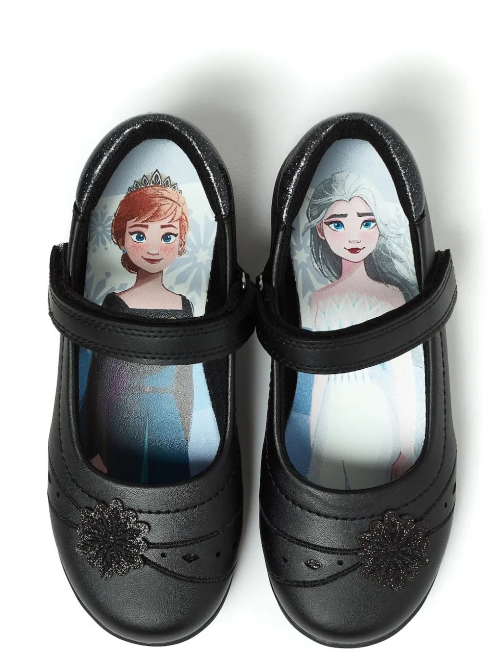Character Black Disney Frozen Girls School Shoes