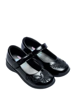 Character Black Disney Lilo And Stitch School Shoes