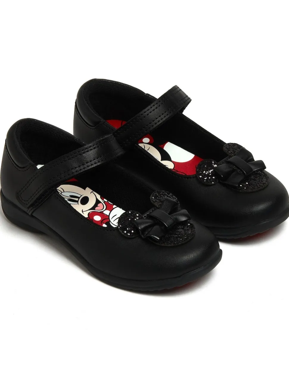 Character Black Minnie Mouse School Shoes