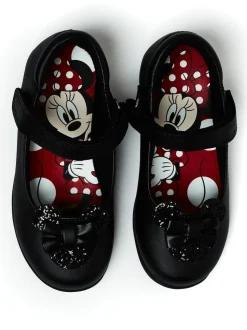 Character Black Minnie Mouse School Shoes
