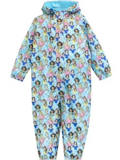 Character Blue Disney AOP Princess Puddlesuit