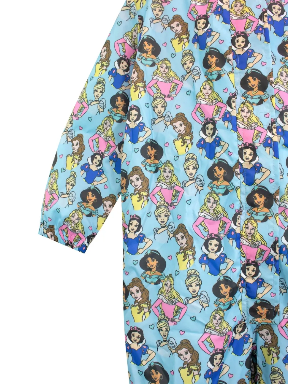 Character Blue Disney AOP Princess Puddlesuit